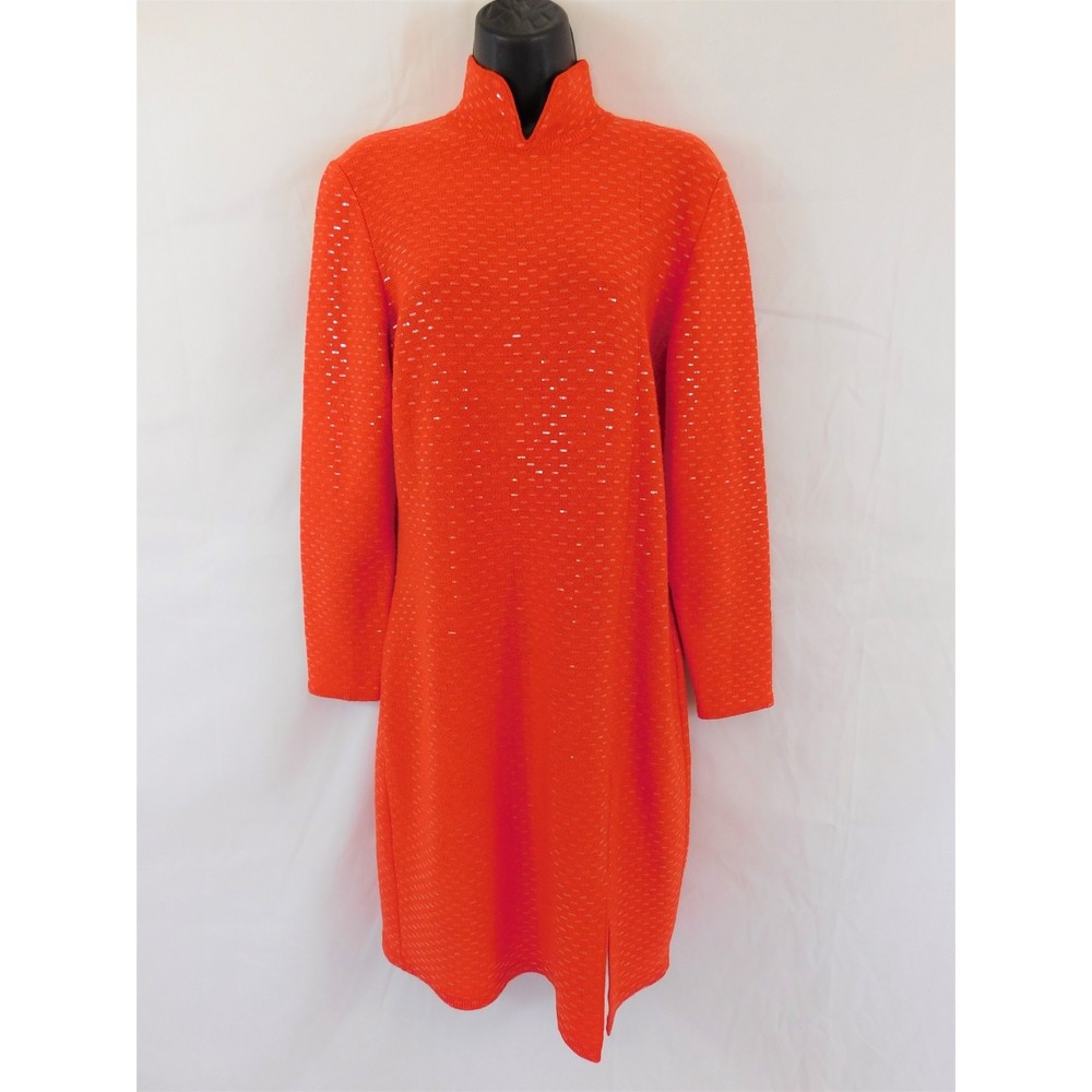 VINTAGE JENNIFER ROBERTS SANTANA KNIT LONG SLEEVE DRESS
